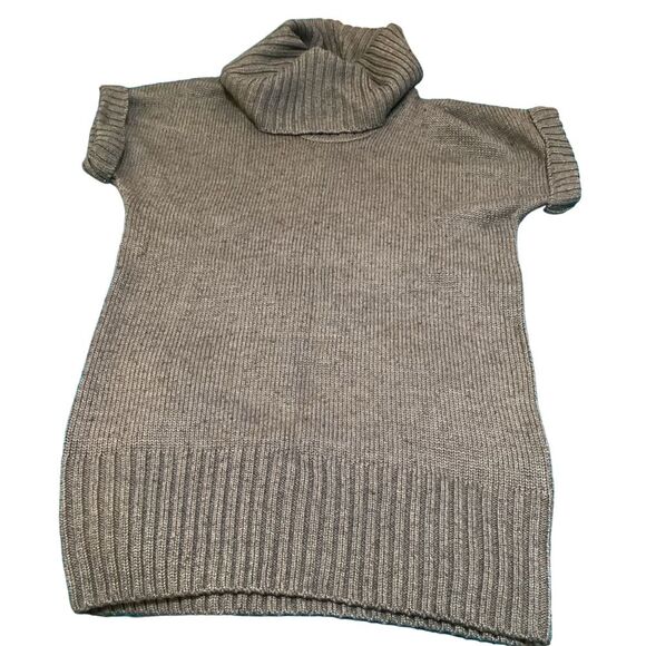 EUC H&M's cowl neck shortsleeved‎ sweater dress Sz. L gray - Picture 1 of 8